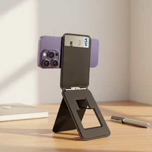 ขาตั้งโทรศัพท์แม่เหล็กสำหรับการถ่ายทอดสด - ดีไซน์ที่วางการ์ดแบบพับได้ ปรับความสูงได้ บางเฉียบ ขนาดพกพา ใช้ติดตั้งบนโต๊ะ - Product Image 1