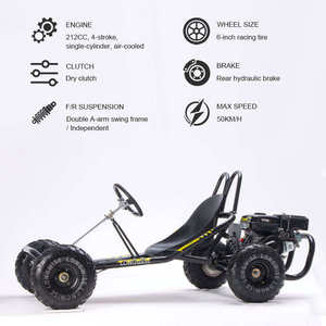 Go Kart Todoterreno Profesional de 212cc a Gasolina, 4 Tiempos, <span class=keywords><strong>con</strong></span> Frenos de Disco Hidráulicos para Adolescentes y Adultos - Product Image 4