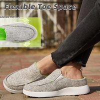 Chaussons confortables à soutien de la voûte plantaire, semelle extérieure en EVA, toile, pour le soulagement de la fasciite plantaire, chaussures orthopédiques Mueller à talon