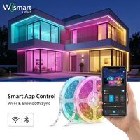 Kit de bande lumineuse flexible USB 5V RGB LED 12V/24V SMD5050 Wi-Fi & IP20 à changement de couleur