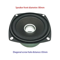 Haut-parleur carré large bande à bobine mobile de 3, 4 et 6 pouces pour usage domestique et informatique, 8 ohms, 12W, sensibilité 92 dB/W