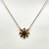 Chaude Minimaliste Philippines Soleil Porte-clés Pendentif Collier Or Argent Rose Or Soleil Fleur Collier