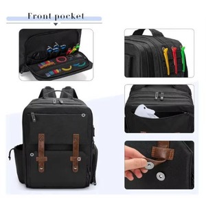 Estuche de Viaje para Barberos con Muestra Gratis, Bolsa de Peluquería de Gran Capacidad para Diversas Herramientas de Corte de Cabello, Mochila Negra para Barberos - Product Image 4