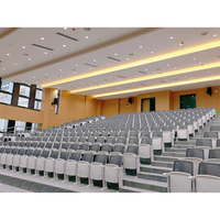 Sillas de Tela Duraderas con Patas Metálicas para Auditorios y Teatros de Estilo Moderno, Plegables, para Hoteles VIP, Escuelas y Salones