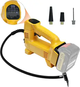 Inflator ban cocok untuk DEWALT 20V MAX baterai, kompresor udara portabel pompa ban otomatis dengan pengukur tekanan Digital 150PSI