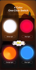 Flash LED 30W pour la photographie et la vidéo, lumière rouge, bleue, blanche, jaune, 20 gobos, intensité réglable de 1 à 100% - Product Image 4
