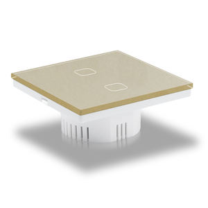 Interruptor de Panel Táctil de 2 Vías y 2 Botones Personalizado, Estándar EU/UK, 10A de Corriente Máxima, Interruptor de Pared de Vidrio para Uso Doméstico, Sin <span class=keywords><strong>Neutro</strong></span>, Resistente al Agua - Product Image 1