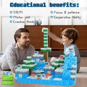 <span class=keywords><strong>Frozen</strong></span> Castle World Juego de bloques de construcción magnéticos de plástico para niños de 4 a 9 años Juguete educativo STEM - Product Image 3