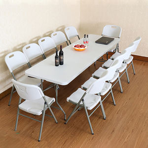 <span class=keywords><strong>Mesa</strong></span> <span class=keywords><strong>redonda</strong></span> <span class=keywords><strong>plegable</strong></span> de plástico para banquete de boda, juegos de sillas para eventos, <span class=keywords><strong>180</strong></span> <span class=keywords><strong>CM</strong></span>, barata, venta al por mayor - Product Image 4