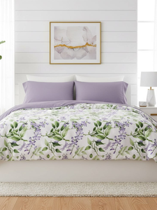 Juego de Ropa de Cama de Lujo con Diseño de Flores de Lavanda, Sábanas de Algodón Transpirables y Suaves, Juego de Funda Nórdica, Proveedor de Textiles para el Hogar - Product Image 3