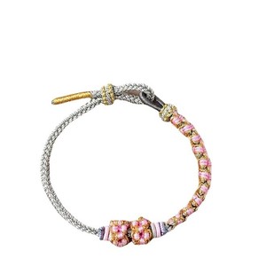 Perhiasan Tenun Tangan Lucky Hand Woven Gelang Kepang Bunga Persik Buatan Tangan Hadiah Bermakna untuk Ulang Tahun & Hari Jadi Wanita - Product Image 6