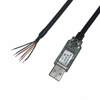 Kabel Serial USB ke RS232, Chip FT232RQ, 1.8M Ujung Terbuka 6-Kabel Berlapis Timah, USB-RS232-WE-1800-BT-5.0, Output Daya 5V