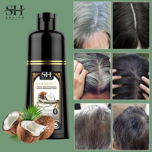 Shampoo Colorante Naturale all'Olio di Cocco per Coprire Rapidamente i Capelli Bianchi e Trasformarli in Neri - Product Image 4