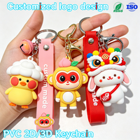 Individueller 2D/3D PVC Anime-Design Cartoon-Charakter 3D-Puppen-Schlüsselanhänger mit Ihrem Logo für Werbegeschenke