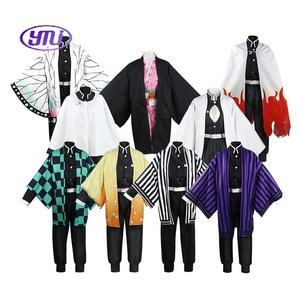 Demoned Slayer Anime Vêtements Cape Veste Kamado <span class=keywords><strong>Tanjirou</strong></span> Cosplay Costume <span class=keywords><strong>Kimono</strong></span> Uniforme Ensembles - Product Image 1