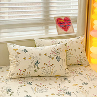 Parure de lit style frais, drap-housse en coton imprimé de haute qualité, doux, respirant et respectueux de la peau, pour la maison, l'hôtel, vente en gros