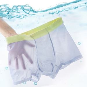 ชุดชั้นในบ็อกเซอร์สำหรับผู้ชายผ้าซาตินน้ำแข็งเซ็กซี่แบบบางแห้งเร็วทำจากผ้าซาติน - Product Image 6