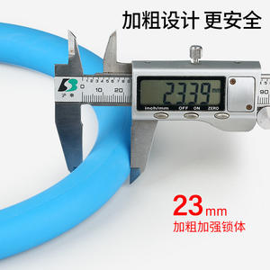 Candado de cable de acero y silicona de 120 cm, duradero, antirrobo, para bicicleta, motocicleta y puerta. - Product Image 5