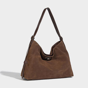 Sac à main de style rétro américain, polyvalent, décontracté, sac à bandoulière, sac fourre-tout, apparence haut de gamme, grande capacité, fermeture éclair, polyester - Product Image 3