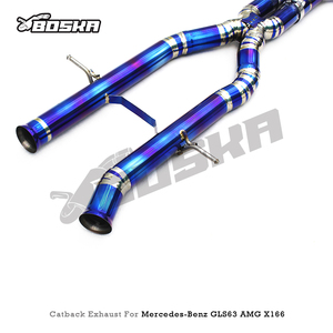 Tubo de Escape OEM Boska X-Pipe con Sonido para Mercedes-Benz GLS63 AMG W166/X166 5.5T 2015-2019, Silenciador Catback con Válvulas de Titanio Ligero - Product Image 2