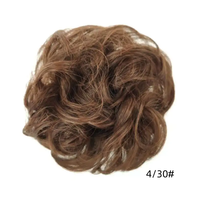 Extensiones de Cabello Sintético con Ondas Naturales, Coleteros Elásticos, Moños, Peinados en Forma de Donut para Niñas