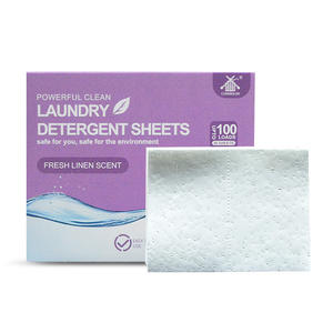 COMMIGLOW Vente en Gros Marque Privée Feuille de <span class=keywords><strong>Lessive</strong></span> Nettoyante Anti-Taches Lingettes Nettoyantes Détachantes pour Tissus et Vêtements - Product Image 2