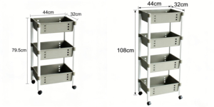 Carrinho Organizador Multiuso para Espaços Estreitos, 4 Camadas, Ultrafino, com Rodas, para Banheiro, Prateleira de Armazenamento de Plástico, Deslizante para Vãos, Armazenamento Prático - Product Image 5