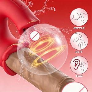 Productos de masturbación femenina Pontec Wriggle & Flicking Vibe, juguetes masturbadores para mujeres, estimuladores de clítoris, consoladores, juguetes sexuales. - Product Image 3