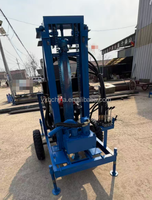 Foreuse hydraulique portable 25 CV pour puits d'eau, machine de forage rotative 100 m, alimentée au diesel 300 mm