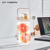 Bouteille d'eau de sport Yiben écologique en PC avec paille, grande capacité pour la gym, la randonnée et le camping