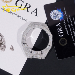 Gioielli Hip Hop in Argento Sterling 925 Completamente Tempestati di Diamanti Moissanite VVS, Cassa GA2100, Lunetta per Orologio con Moissanite, Accessori per Orologi - Product Image 6