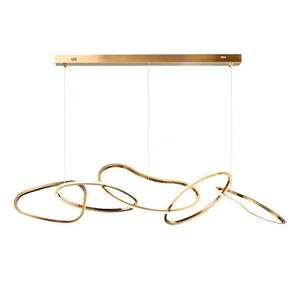 Luxury Modern Minimalist Stainless Steel LED Adjustable Height Personalized Designer Restaurant Chandelier <b>Pendant</b> <b>Light</b> for - Product Image 6