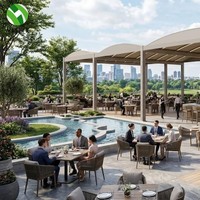 Pergola en aluminium à arc incurvé, toit à lamelles rétractables, anti-neige, imperméable, pavillon extérieur pour villa privée