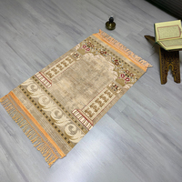 Tapis de prière imprimé 3d, sacs en Poly, Rectangle, formaldéhyde, lever du soleil, mosquée, Pile plate musulmane CN;TIA AZO, vente en gros