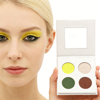Meilleure vente Palette d'ombres à paupières métalliques étanches à l'eau, poudre de maquillage sèche pailletée mate pour peaux foncées, tous types de peau