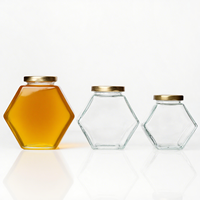 En gros Unique Souvenir Verre Miel Emballage Bouteilles Pot Contenants Pot Avec Cuillères