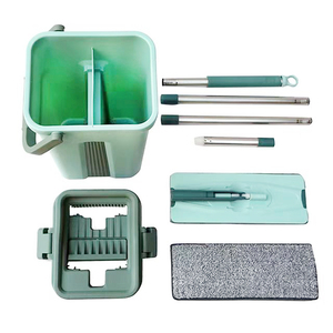 Dài Xử Lý Hộ Gia Đình 360 ° Xoay Thấm Microfibre Nhanh Chóng Khô Phẳng Túi Bóp Lau Với Xô Đặt Một Mảnh - Product Image 2