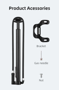 Mini <span class=keywords><strong>pompe</strong></span> à <span class=keywords><strong>pied</strong></span> de vélo en aluminium portable <span class=keywords><strong>pompe</strong></span> à air à petit cycle - Product Image 2