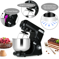 Batteur sur socle 5,5L 6L, 10 vitesses, mélangeur électrique pour gâteaux avec bol mélangeur en SUS304, appareil de cuisine domestique, personnalisation possible