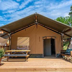 Tente de safari de luxe, lodge de glamping avec salle de bain, serres de jardin résistantes aux UV et isolantes thermiquement, bâtiments, abri de jardin en bois - Product Image 4