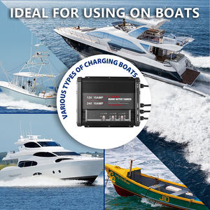 Cargador de batería marino de 3 Bancos, 12V, 10A, <span class=keywords><strong>x2</strong></span>, 24V, 10A, cargador de barco a bordo para baterías de plomo-ácido de litio LiFePO4, resistente al agua IP67 - Product Image 6