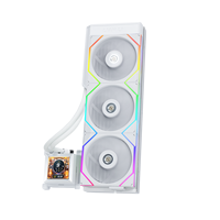 Refroidisseur de processeur pour ordinateur de jeu LIAN LI Hydroshift 360TL noir et blanc, ventilateur à lame LCP, refroidissement par eau AIO, ARGB, 300W TDP, roulement à fluide