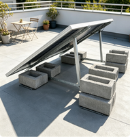 Support de montage triangulaire lesté réglable en alliage d'aluminium léger, surface anodisée, résistance au vent 40 m/s, solaire