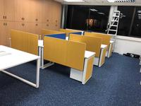 Meubles commerciaux de bureau en métal fer moderne deux côtés bureau bureau 4 personnes bureau personnel poste de travail
