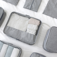 Ensemble organisateur de bagages de voyage cubes d'emballage de compression de 7 pièces