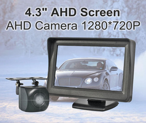 새로운 디자인 12V 자동차 백업 카메라 시스템 4.3 인치 AHD 모니터 후면보기 방수 야간 투시경 720P 주차 라인 - Product Image 5