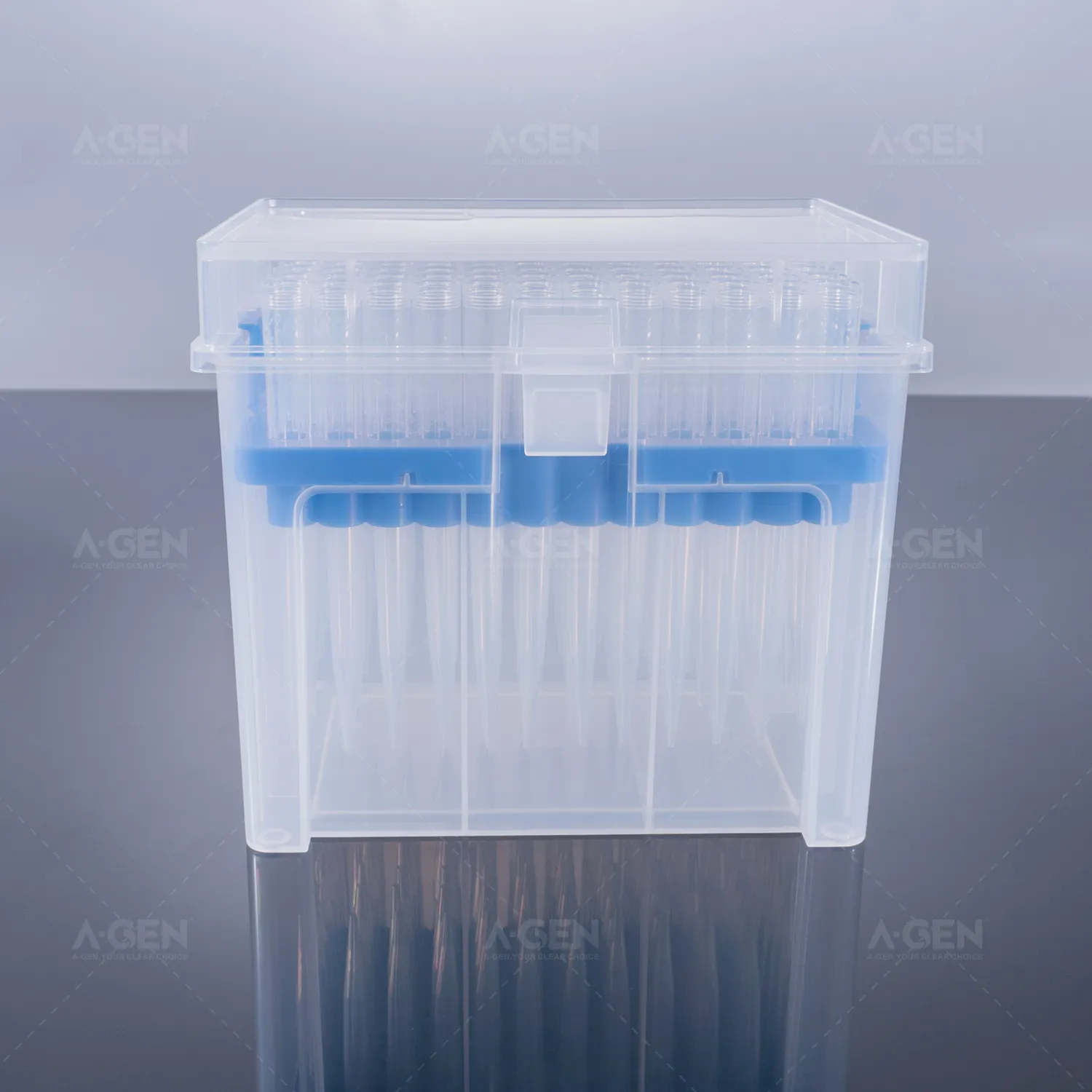 Polipropileno Suministros médicos desechables 1250uL PP material Puntas de pipeta Sin filtro (en rack packabe, SBS. Lab consumible)
