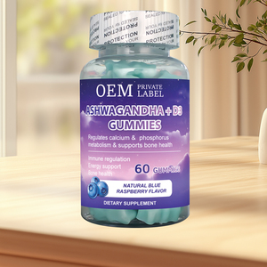 Жевательные конфеты OEM Ashwagandha + D3 со вкусом натуральной синей малины для поддержки иммунитета и энергии - Product Image 5