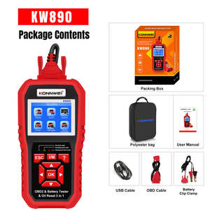KONNWEI KW890 سيارة ماسح ضوئي بطارية اختبار خاص وظيفة إعادة ضبط الزيت OBD2 ماسح ضوئي قارئ رموز السيارات أداة تشخيص أعطال السيارة - Product Image 6