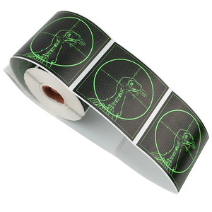 Bersaglio Tattico Rimovibile per Tiro, Adesivi Reattivi a Spruzzo Verde Fluorescente da 3 Pollici, Rotolo di Carta Autoadesiva per Tiro con l'Arco - Product Image 2